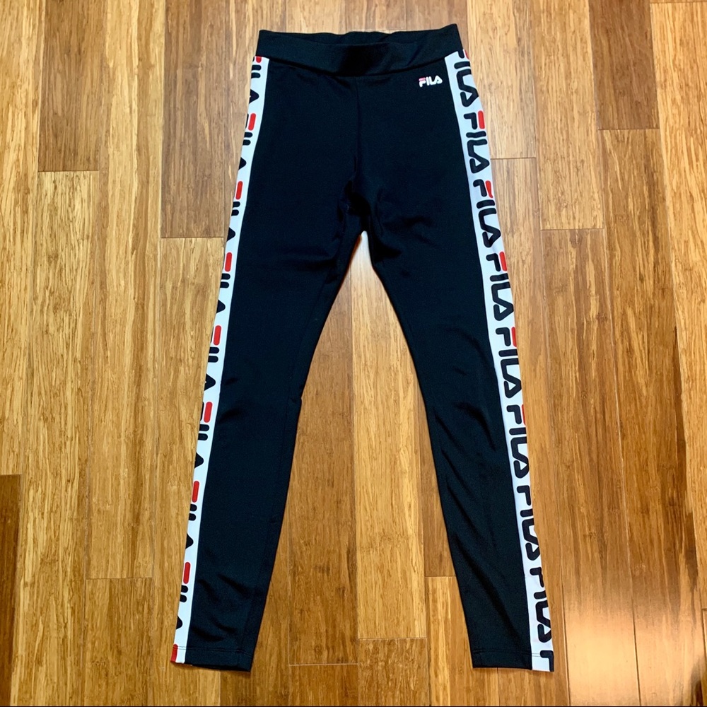 Fila High Rise Side Logo Stripe Leggings - Picture 2 of 7